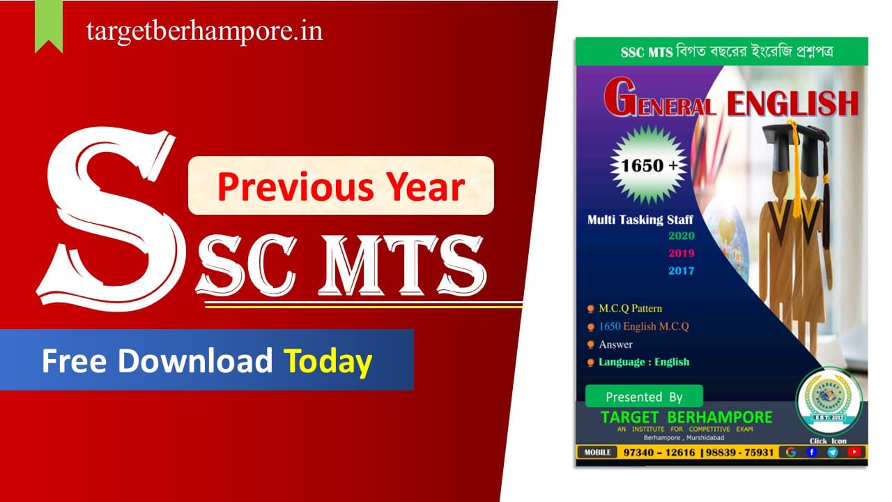 SSC MTS Previous Year Question English Grammar