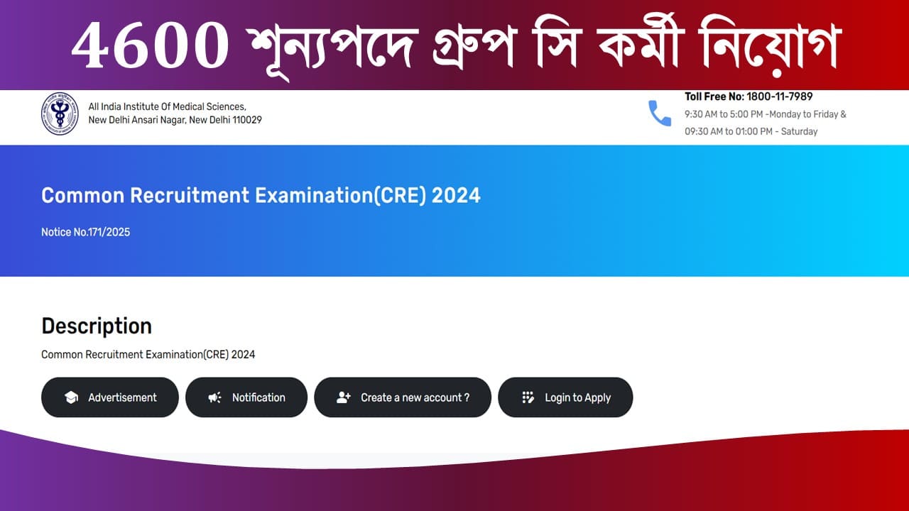 Central Government Job Vacancy 2025